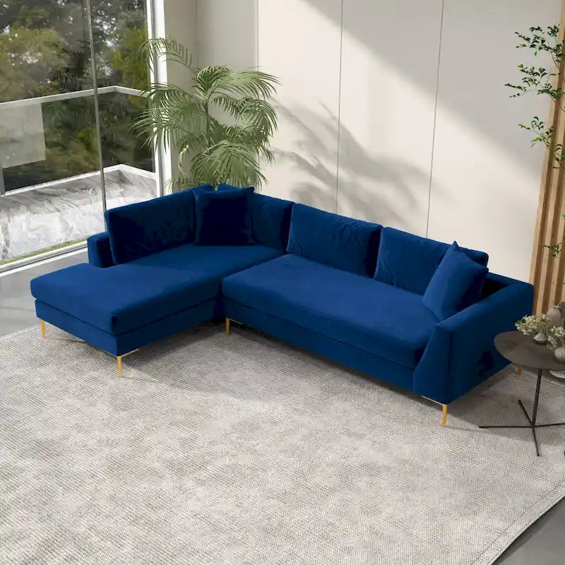 Mae Velvet Corner Sectional Sofa in Mid-Century Modern Style - image 19
