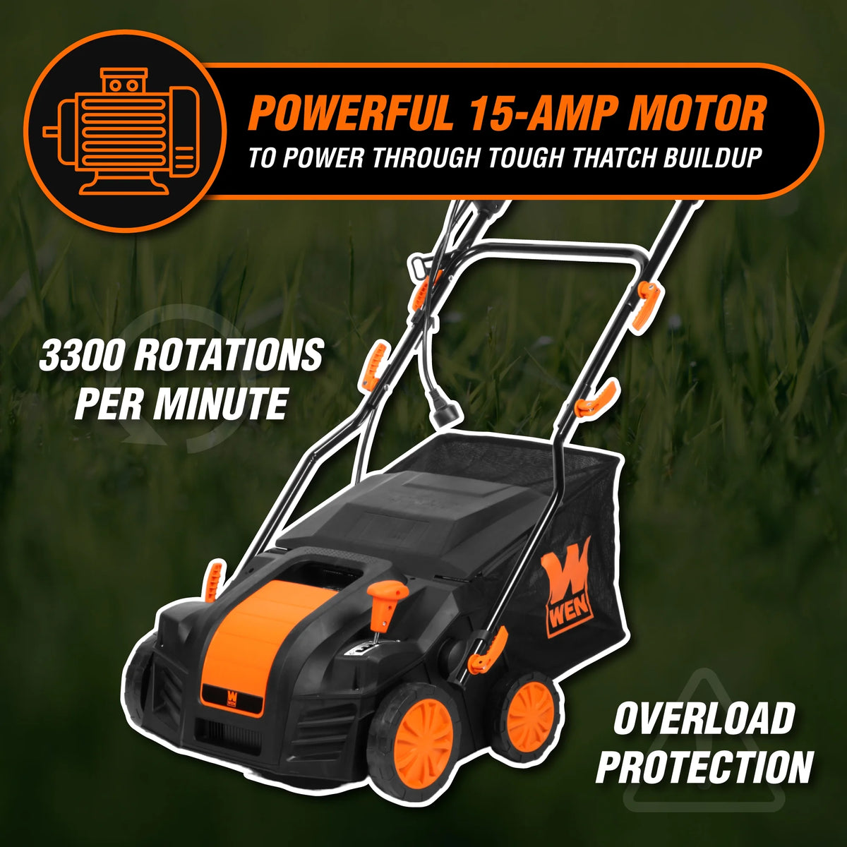 WEN 2 in 1 16 15 Amp Corded Electric Self Propelled Walk - Behind Dethatcher and Scarifier - image 7