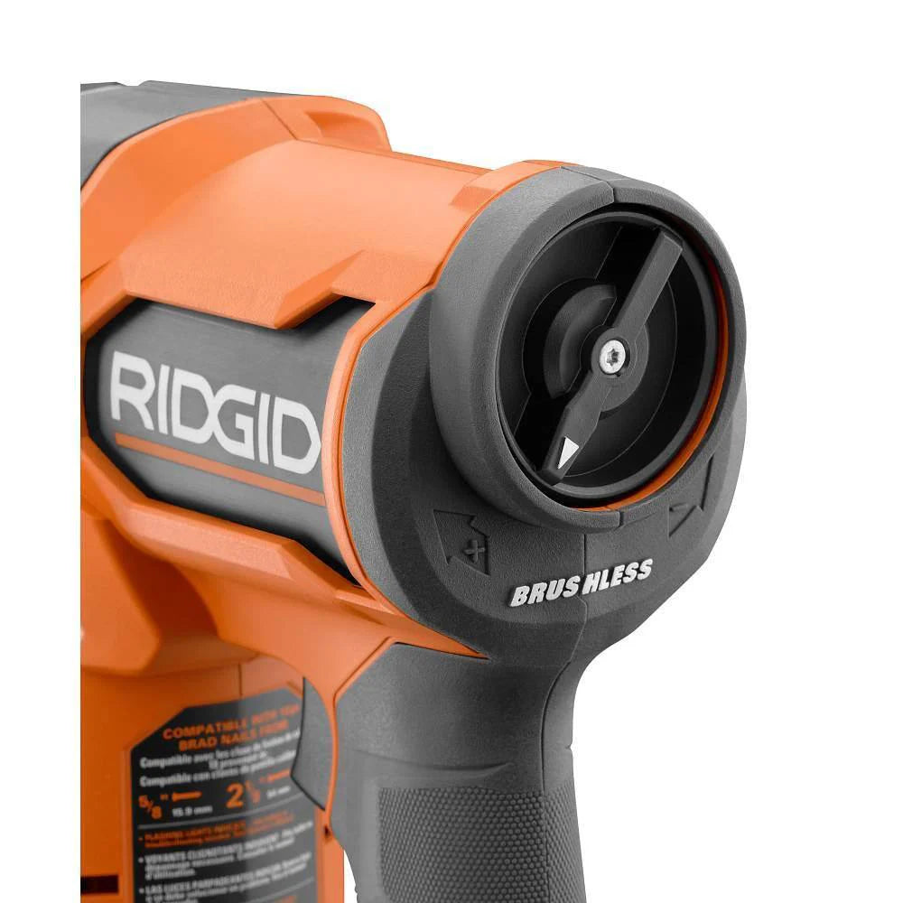 RIDGID 18V Brushless Cordless Nailer Combo Kit with Brad & Finish Nailers, Battery & Charger - image 8