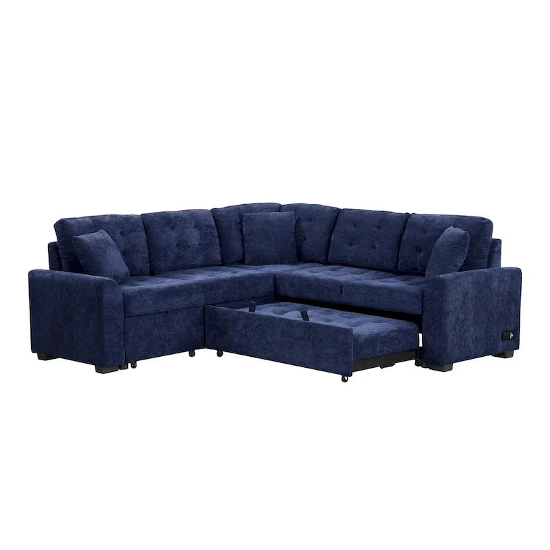 Roomfitters L-Shaped Pull-Out Sofa Bed with Wheels, USB Ports, and Power Outlets – Versatile Sleeper Sofa for Ultimate Living Room Comfort - image 34