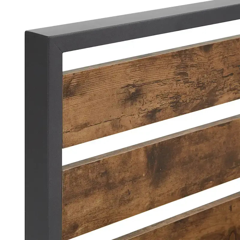 Aabira Low Profile Metal Platform Bed with Wooden Finish Panels by iNSPIRE Q Classic - image 7