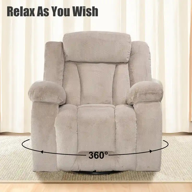 Upholstered Recliner with Rocking and Swiveling Features - image 37