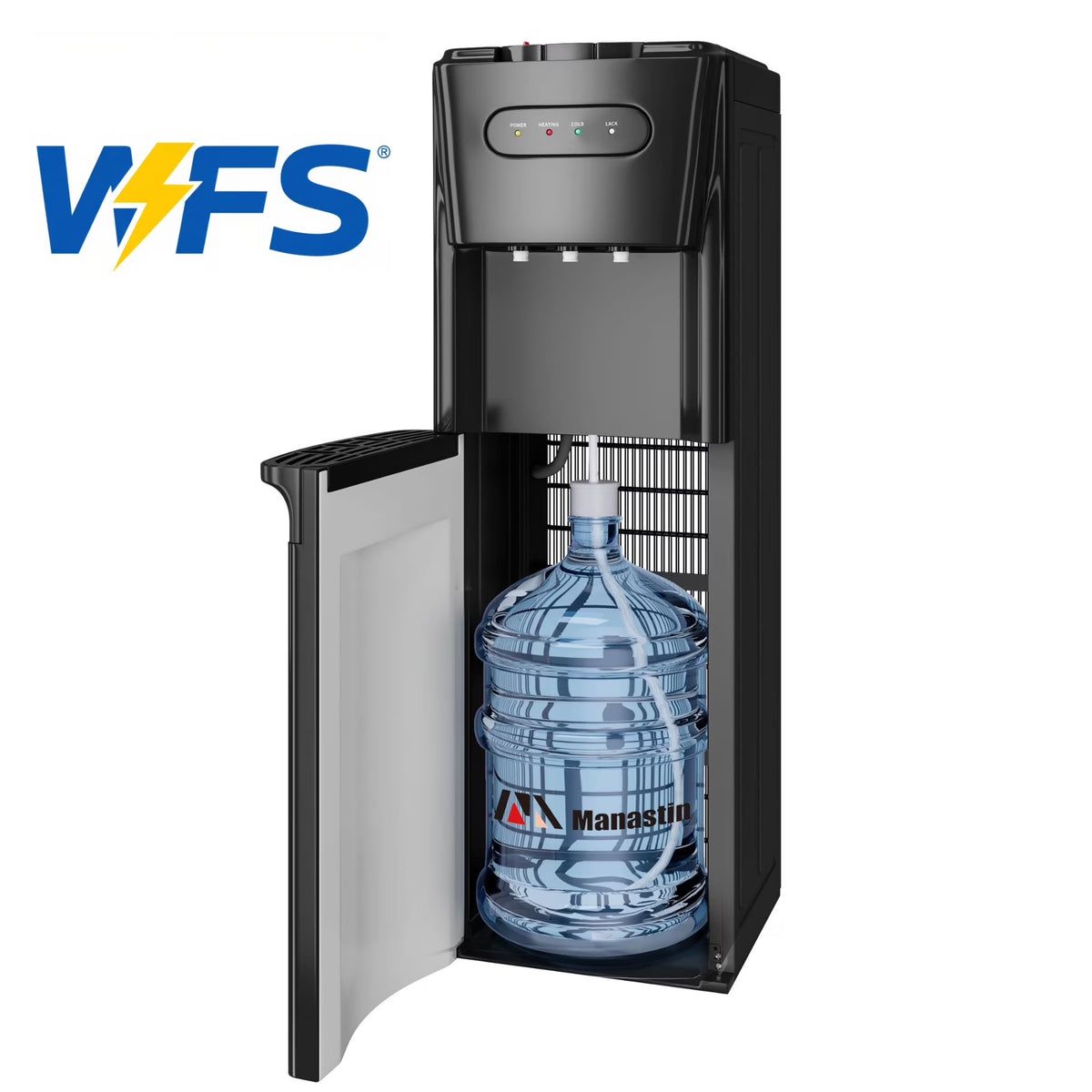 Manastin Bottom Loading Water Dispenser for 3 or 5 Gallons, 3 Temperatures (Cold/Hot/Warm) with Child Lock, Display Light, for Apartments, Schools - image 1