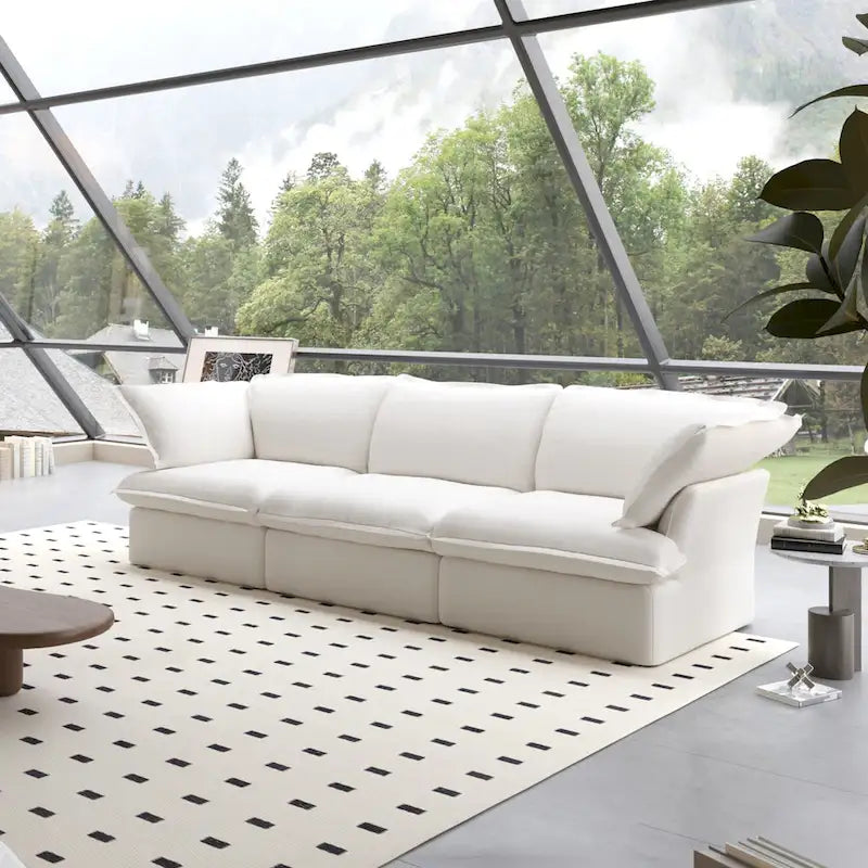 Contemporary 3-Seat Modular Sectional Sofa for Living Room - Comfortable Convertible Couch - image 3