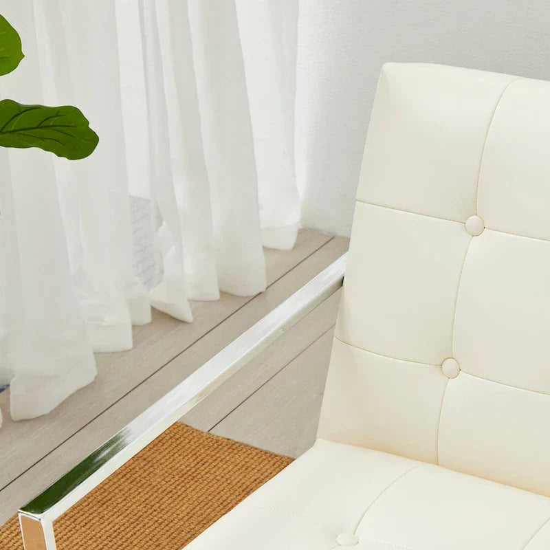 Glitzhome Set of 2 Mid-Century Tufted Accent Chairs in 29.25W PU Leather - image 40