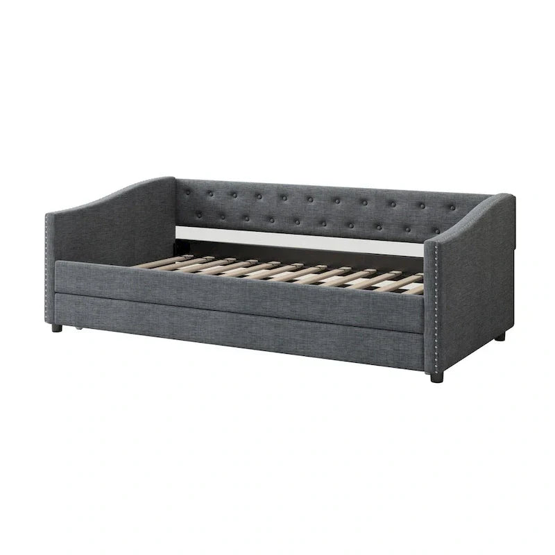 Christopher Knight Home Bennett Tufted Daybed Sofa with Storage Drawers and Stylish Curved Arms - image 13