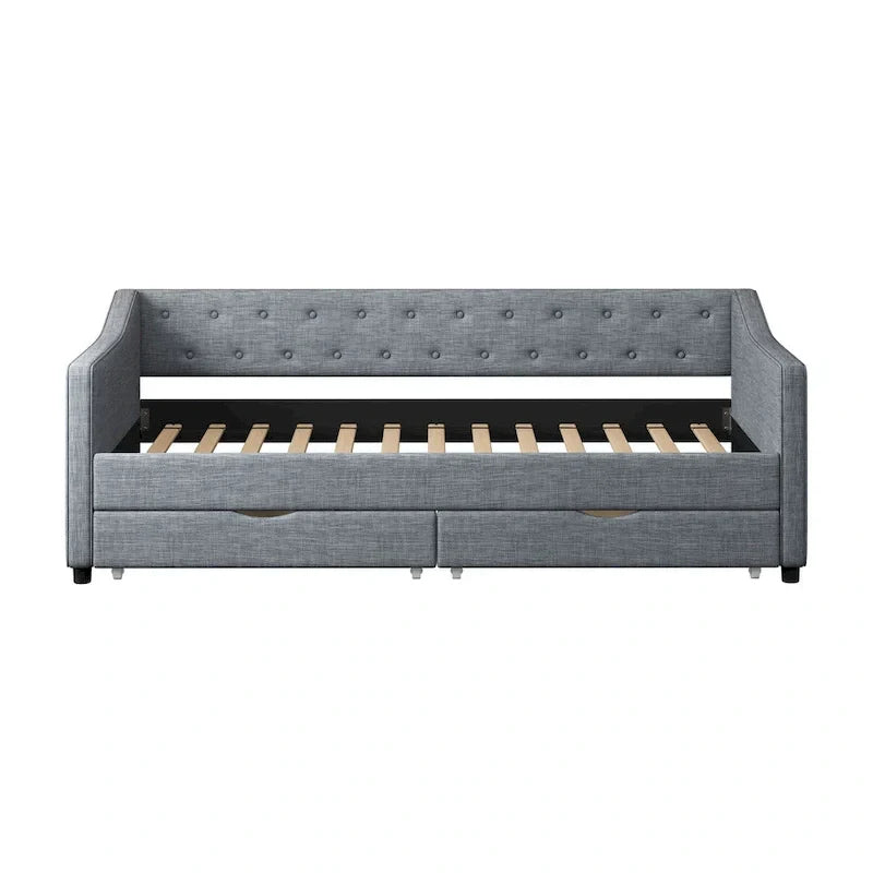 Christopher Knight Home Bennett Tufted Daybed Sofa with Storage Drawers and Stylish Curved Arms - image 27