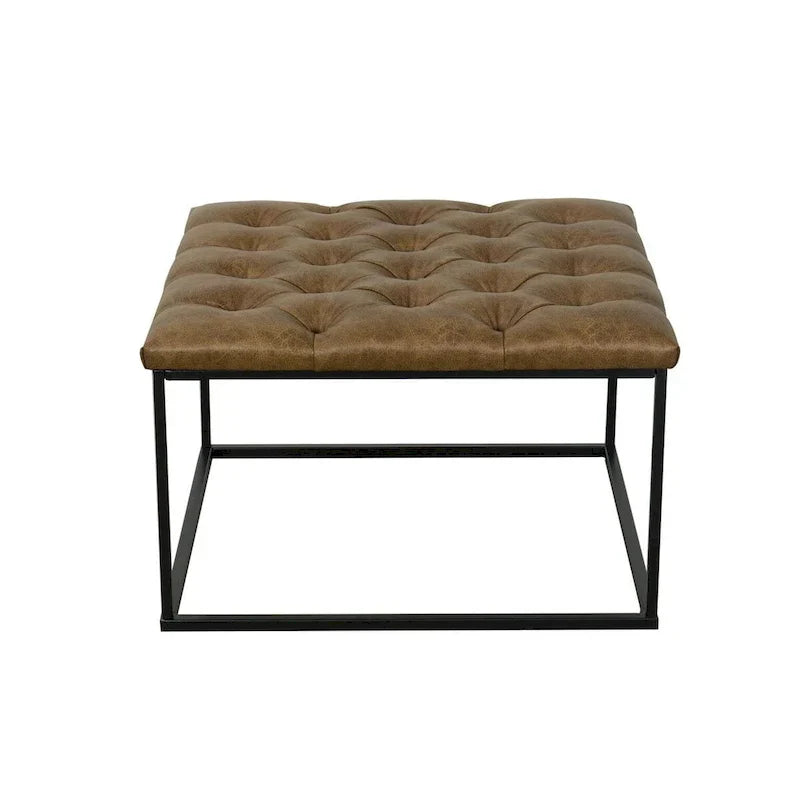 HomePop Draper Square Upholstered Cocktail Ottoman with Button-Tufted Top - image 2