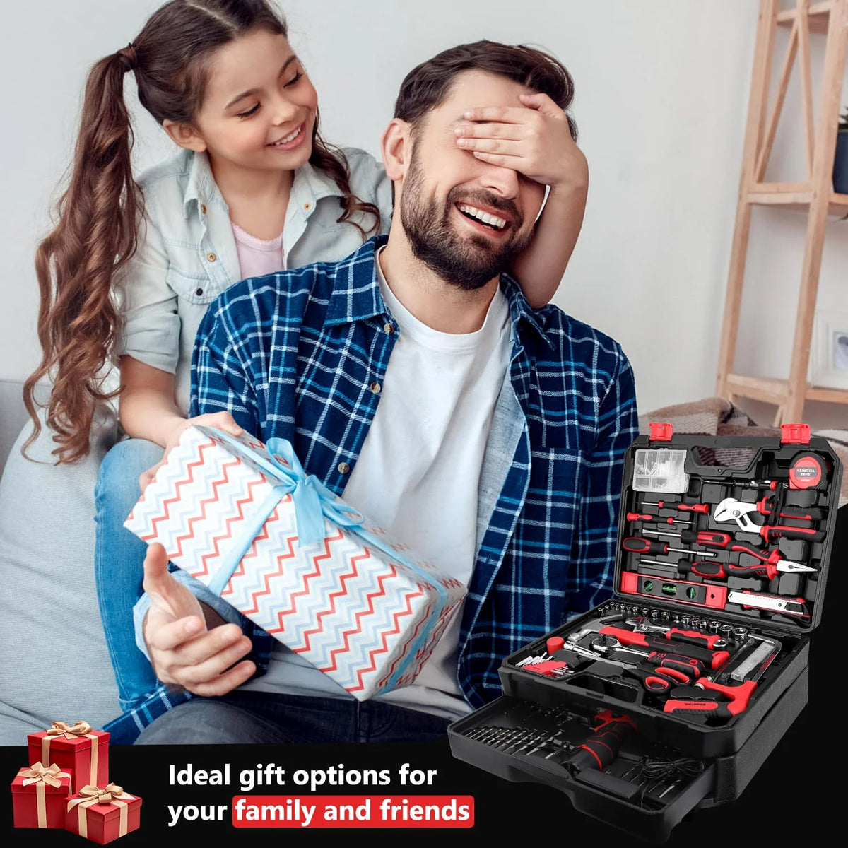 KingTool 276-Piece Tool Set Kit with 12V Cordless Power Drill Driver - image 9