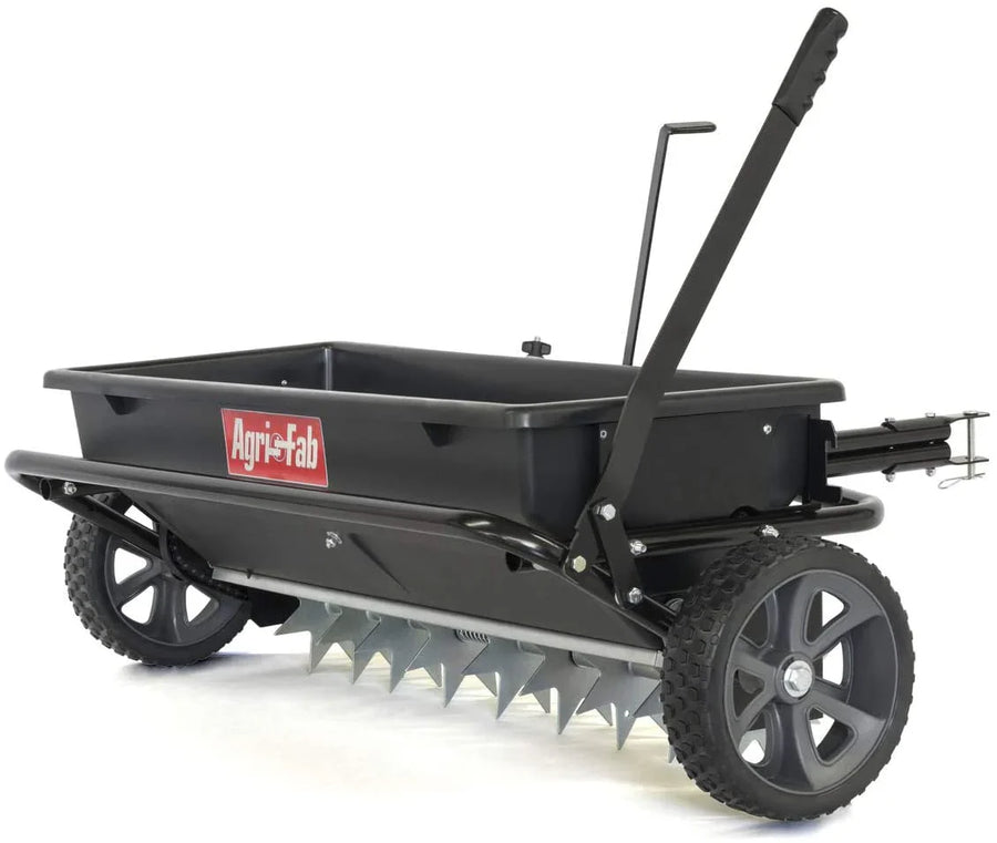 100 lb. Tow-Behind Lawn & Garden Spiker/Seeder/Drop Spreader for Seed,Fertilizer, Salt, Ice Melt; Designed to Pull Behind Lawn & Garden Tractors - image 1