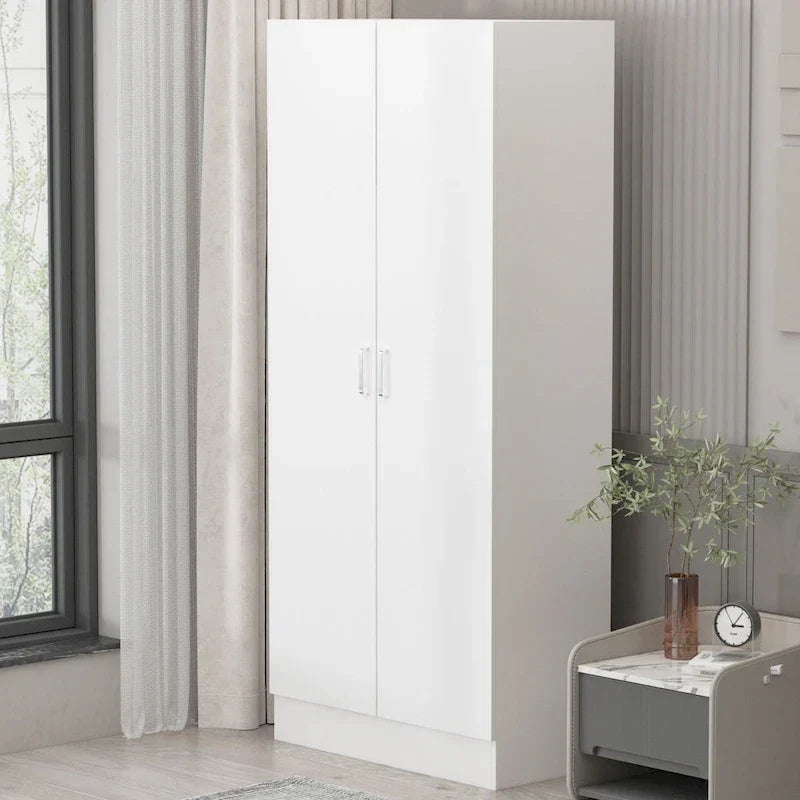 Freestanding 2-Door Bedroom Armoire with Hanging Rod - image 1