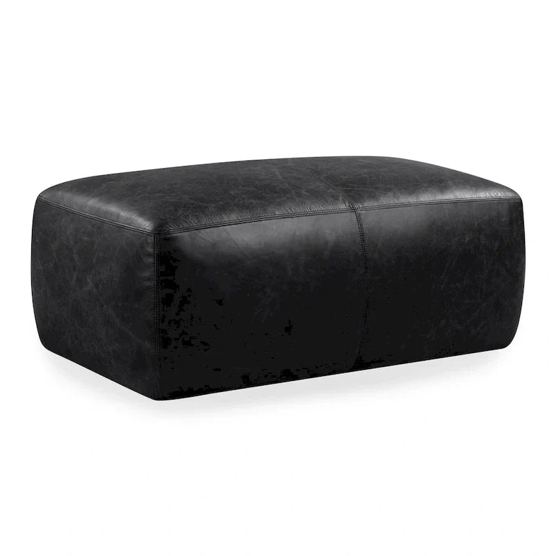 Poly & Bark Denver Leather Ottoman - Authentic Full Grain Italian Leather - image 40