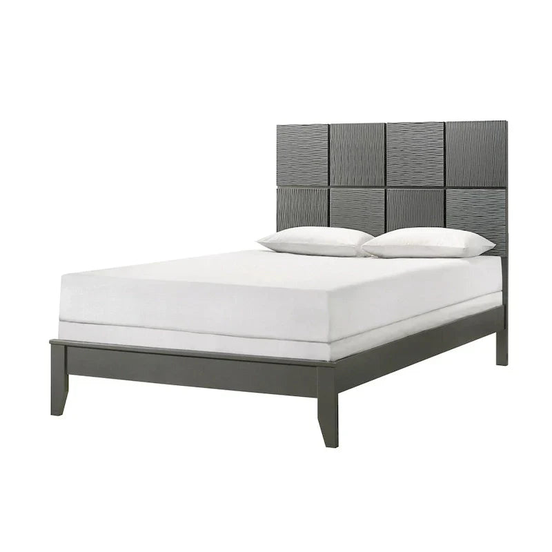 3-Piece Gunmetal Gray Panel Bedroom Set by Sim - image 2