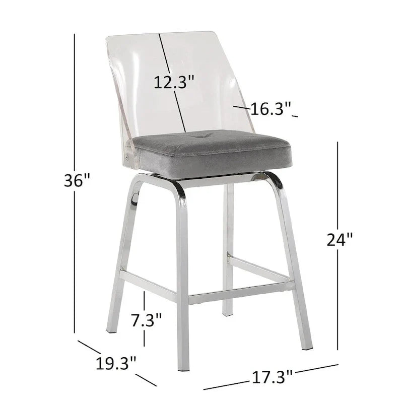 iNSPIRE Q Bold Lennox Velvet Counter Height Stools - Set of 2 - image 11