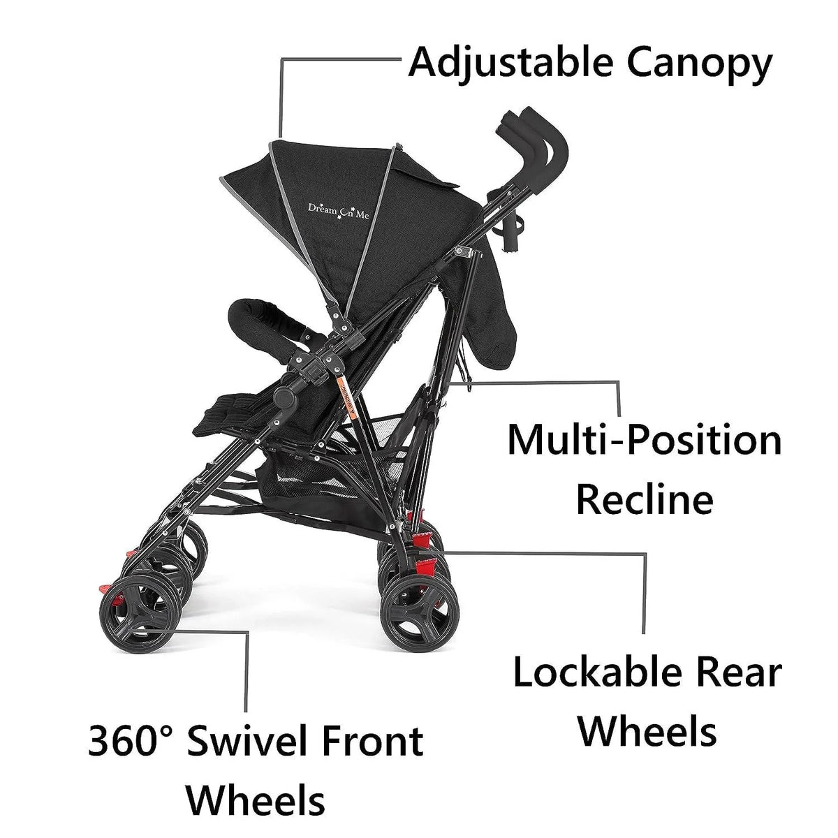 Dream On Me Volgo Twin Umbrella Stroller - image 5