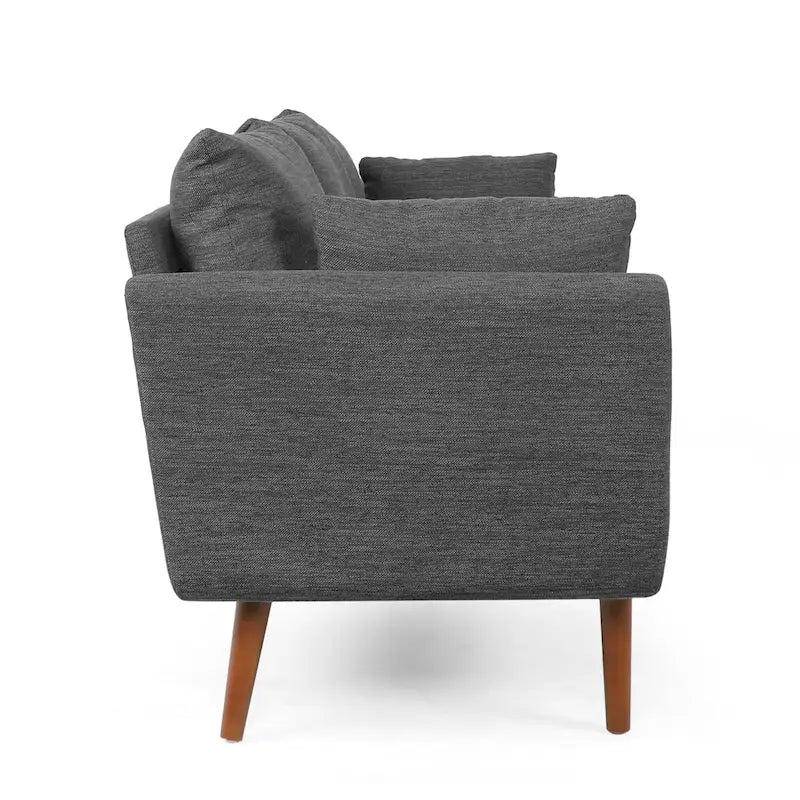 Contemporary 76.5-Inch 3-Seater Sofa with Birchwood Legs and Cushions - image 27