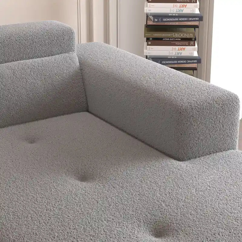 Christopher Knight Home - 109 Modern L-Shaped Modular Sectional Sofa in Teddy Fabric with Chaise and Pillows - image 26