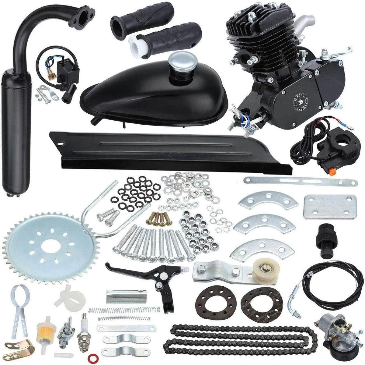 Sange 50cc 2-Stroke Petrol Motor Conversion Kit for 26′′-28′′ Bikes – Black, Air-Cooled, Easy Install, Fuel Efficient - image 1