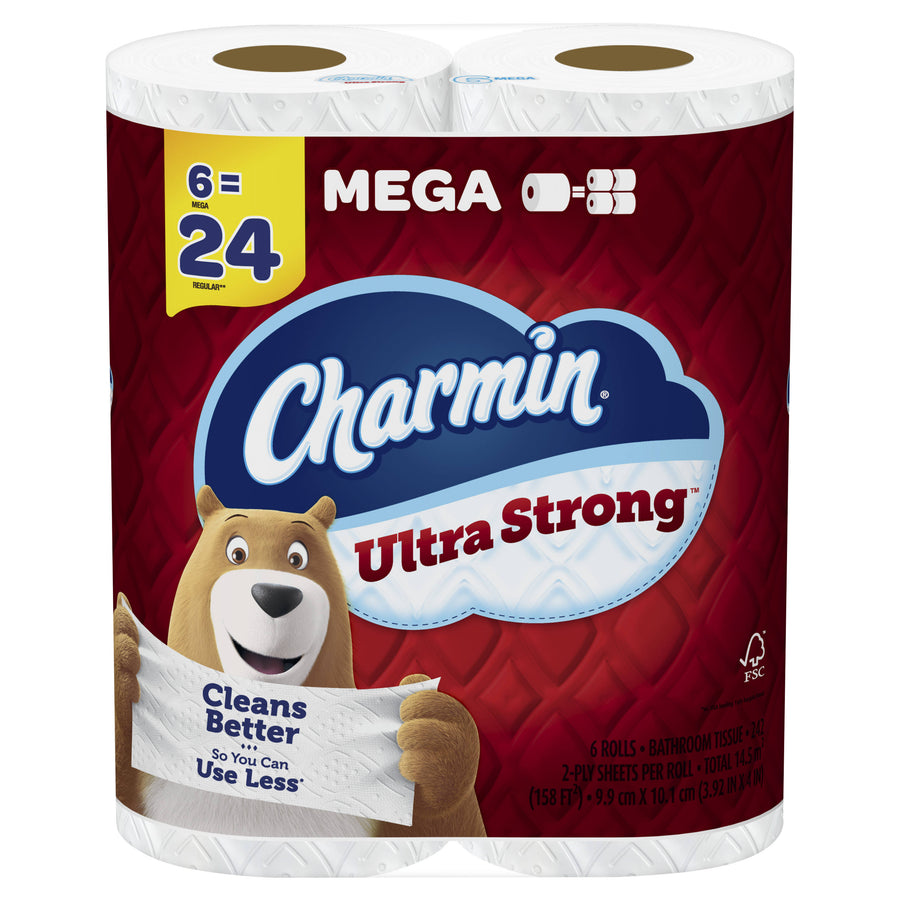 Charmin Ultra Strong Toilet Paper (6 Mega Rolls) - image 1