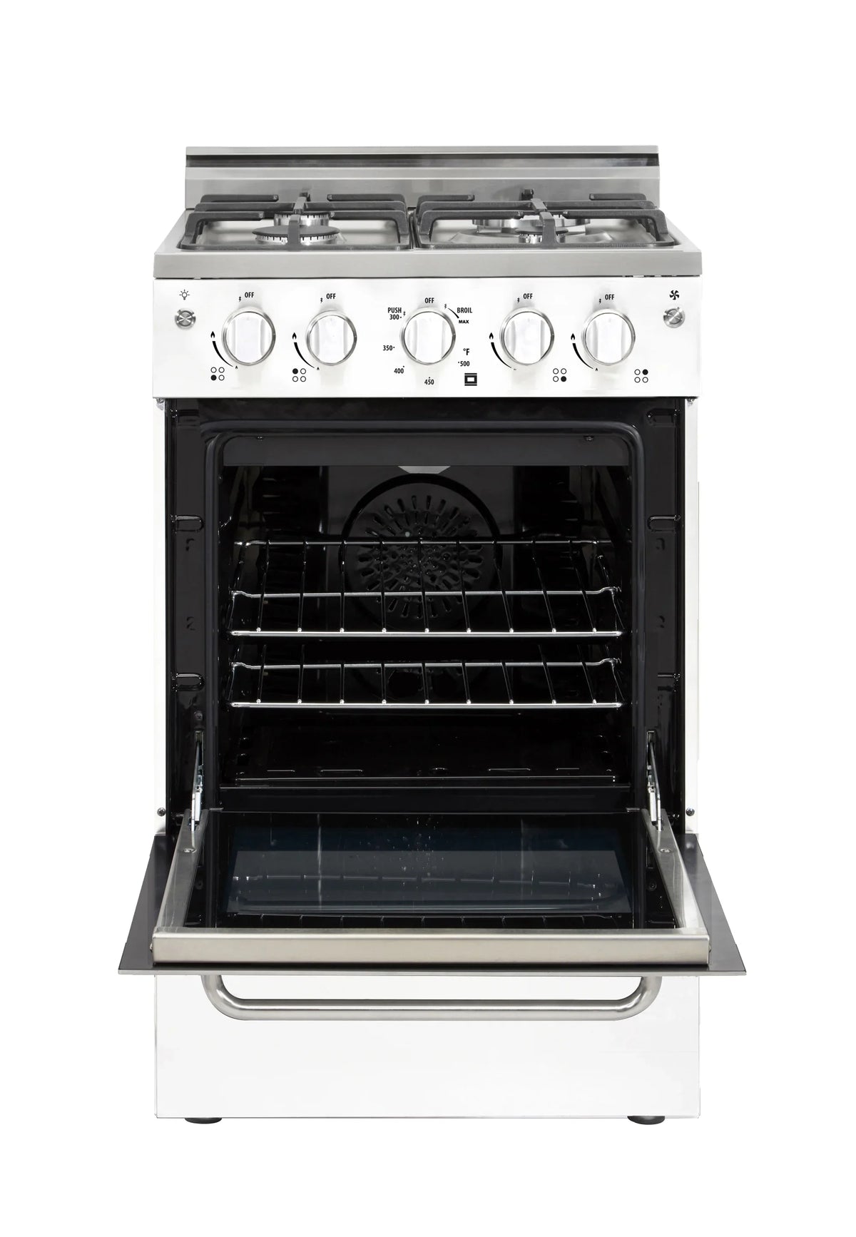 Prestige 20 in. 1.6 cu. ft. Gas Range with Convection Oven and Sealed Burners in Midnight Black - image 9