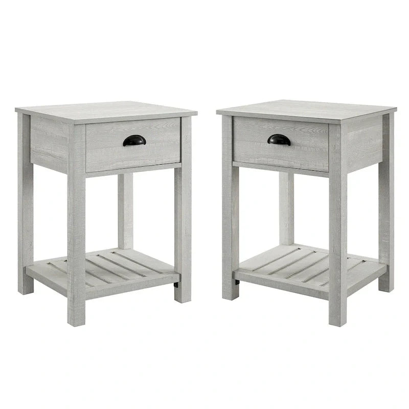 Set of 2 Middlebrook Farmhouse Nightstands with One Drawer - image 13