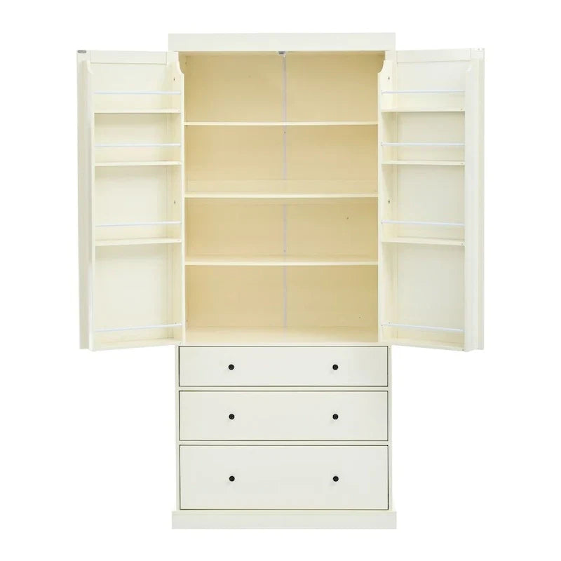 77-Inch Freestanding Tall Pantry Cabinet - Farmhouse Style Kitchen Storage - image 4