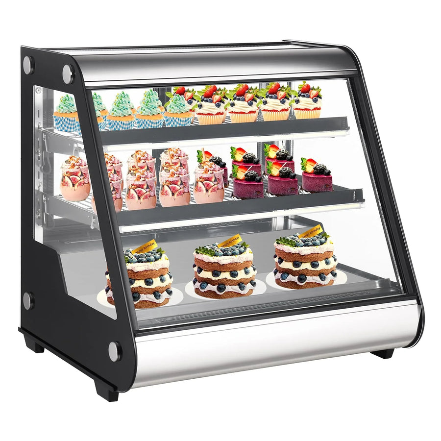 2025 Commercial Refrigerator Display Case 130L (4.6 Cu.FT) – Auto Defrost, Tempered Glass + LED Lighting, Countertop Commercial Use - image 1