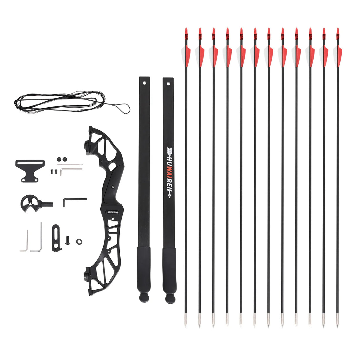 55lbs Recurve Bow Arrow Set, Fiberglass Arrows, Everfit - image 4