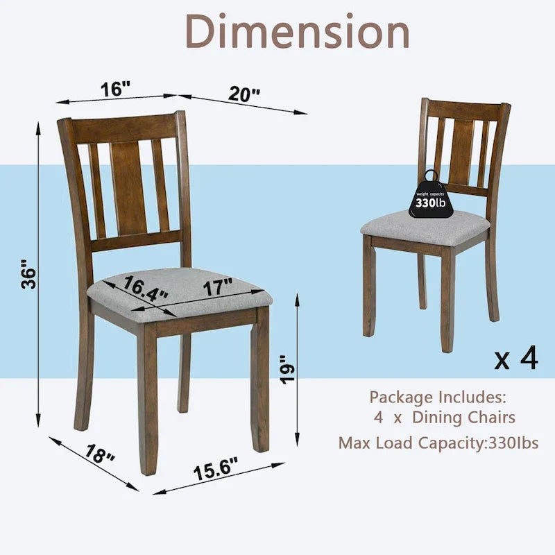 4-Piece Counter Height Dining Chair Set with Cushioned Seats - image 8