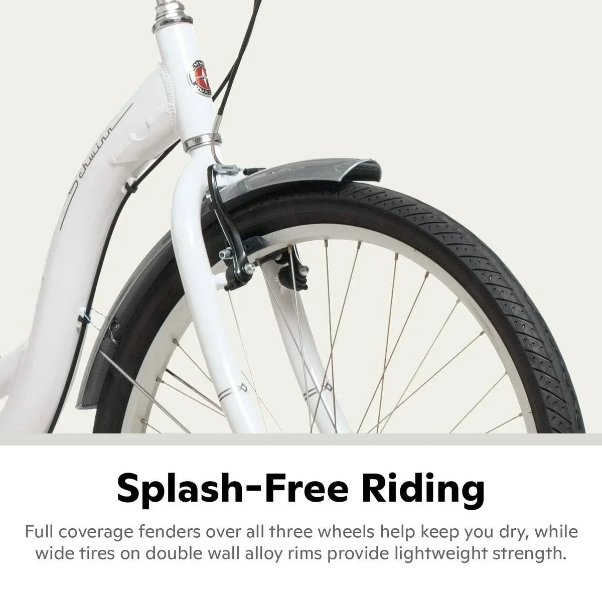 Schwinn Meridian Adult Tricycle Bike Mens and Womens Three Wheel Beach Cruiser 26-inch Wheels Low Step-Through Frame Wide Seat Rear Folding Basket Sin - image 6