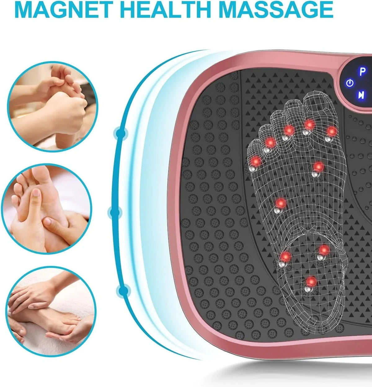 Vibration Plate Fitness Platform Exercise Machine Vibrating Lymphatic Drainage Shaking Full Body Shaker Workout Vibrate Stand Shake Board Sport Gym for Weight Loss Fat Burner for Women Men - image 43