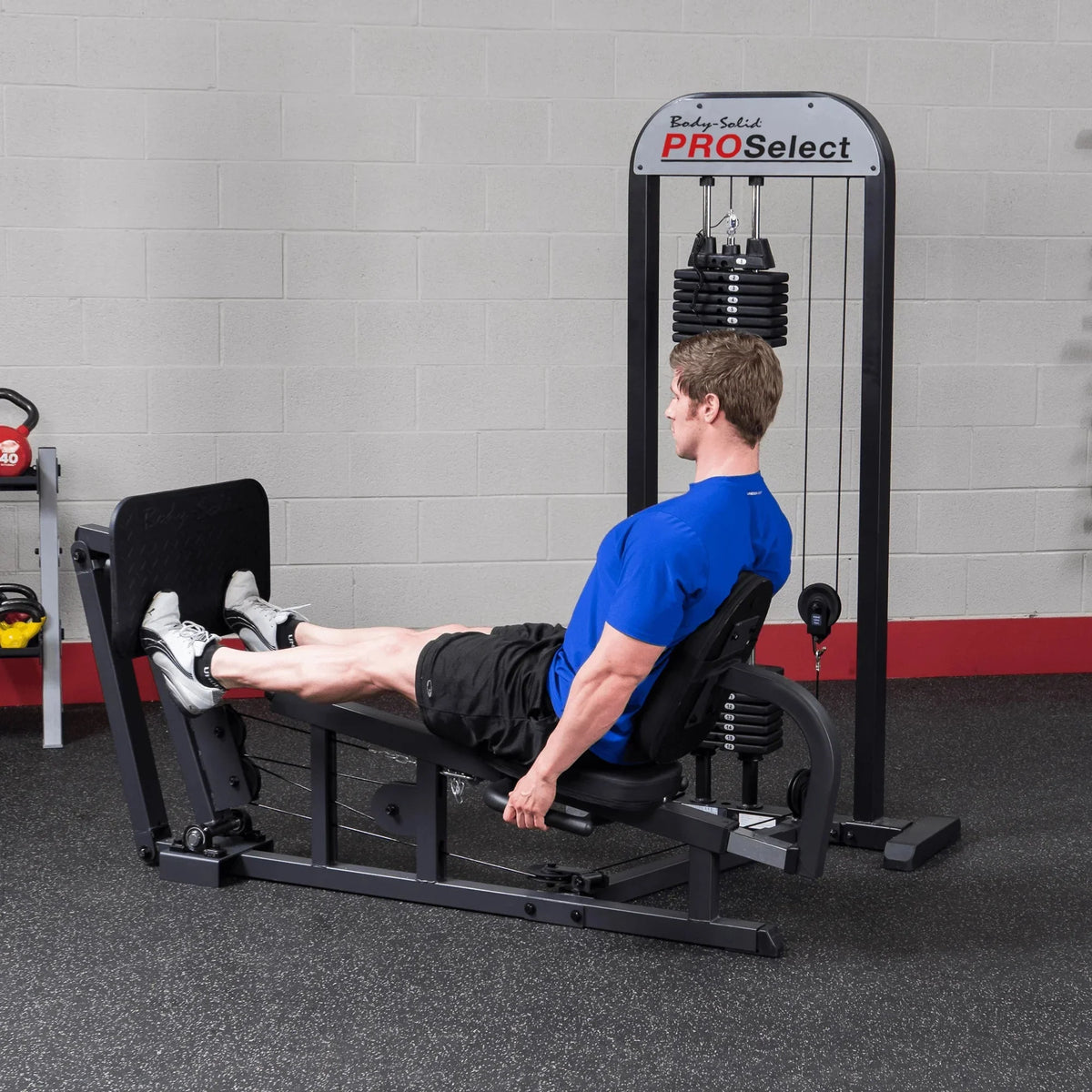 Body Solid Pro Select Leg Press GLP STK/3 with 310 lb Stack, Oversized Rubberized Footplate, Double Beam Design, Commercial Bearings - image 3