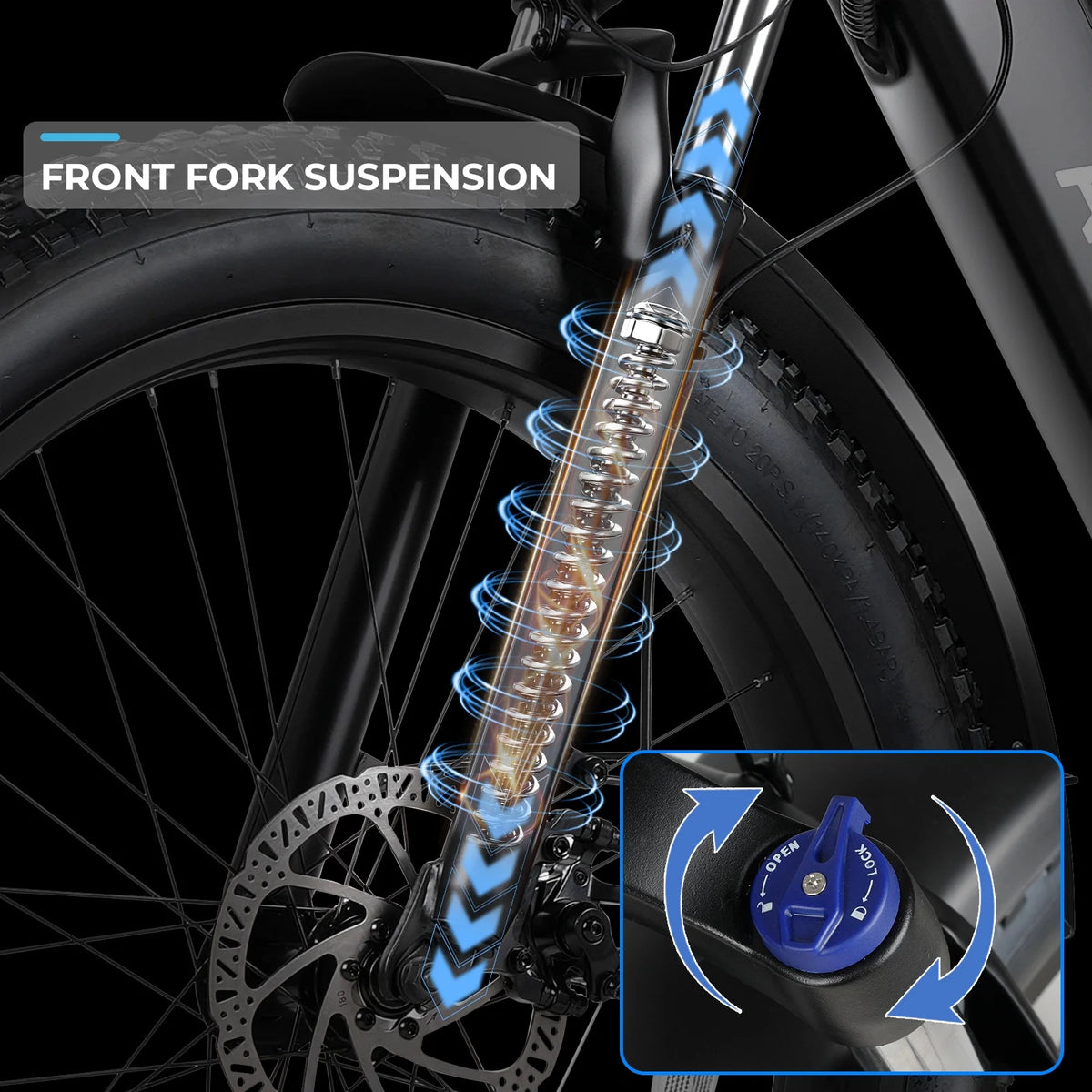 ANCHEER Electric Bike for Adults Peak 1000W Electric Bicycle 48V 15AH Battery Electric Bike 26" x 4.0" Fat Tire - image 23