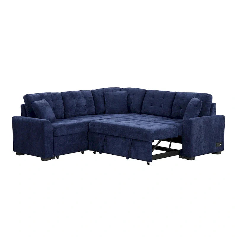 Roomfitters L-Shaped Pull-Out Sofa Bed with Wheels, USB Ports, and Power Outlets – Versatile Sleeper Sofa for Ultimate Living Room Comfort - image 32