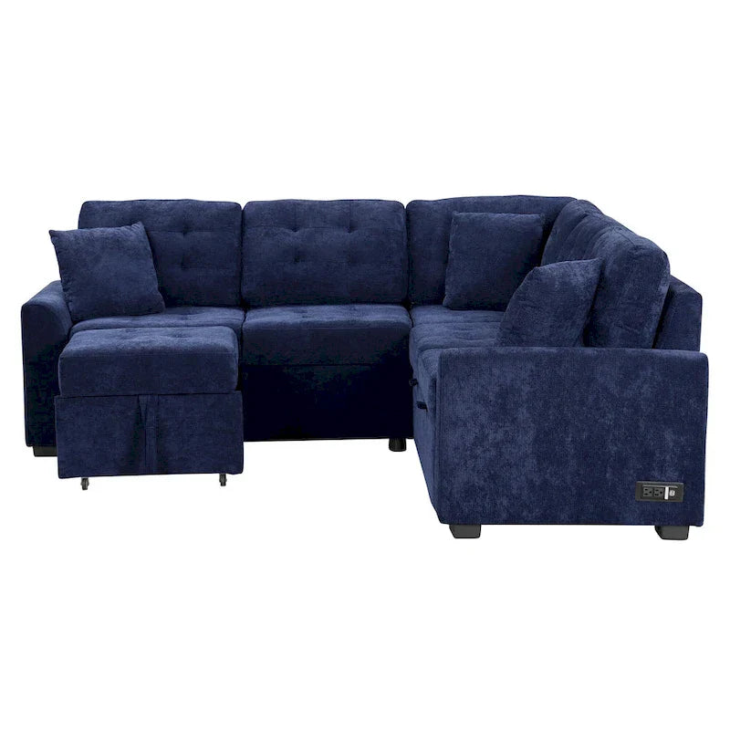 Roomfitters L-Shaped Pull-Out Sofa Bed with Wheels, USB Ports, and Power Outlets – Versatile Sleeper Sofa for Ultimate Living Room Comfort - image 36
