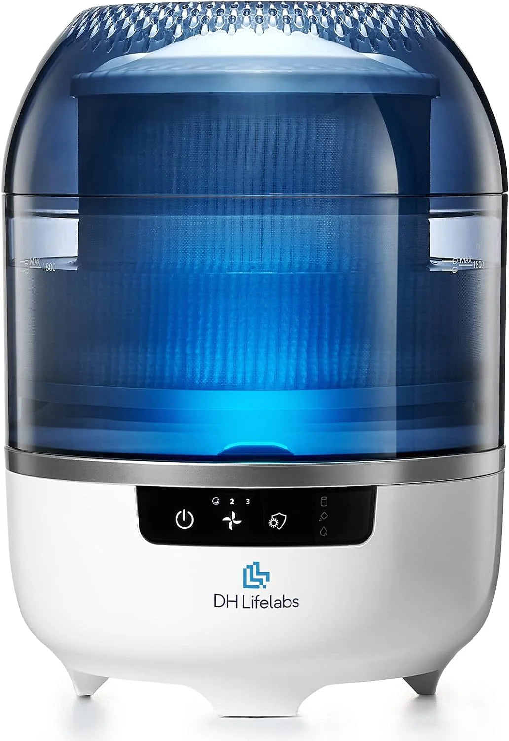 Bedroom Evaporative Humidifier, Humidifier and Air Purifier in One, with HOCL Generator, Mildew Remover, Pet Smoking Odor Eliminator, 538 Square Feet, Blue - image 3