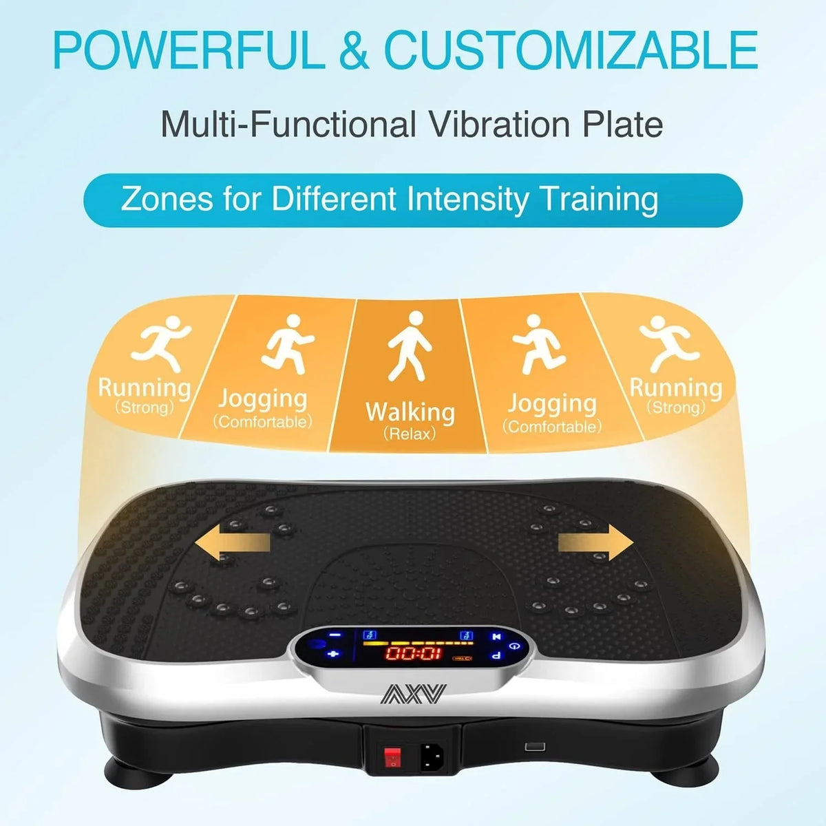 Vibration Plate Fitness Platform Exercise Machine Vibrating Lymphatic Drainage Shaking Full Body Shaker Workout Vibrate Stand Shake Board Sport Gym for Weight Loss Fat Burner for Women Men - image 23