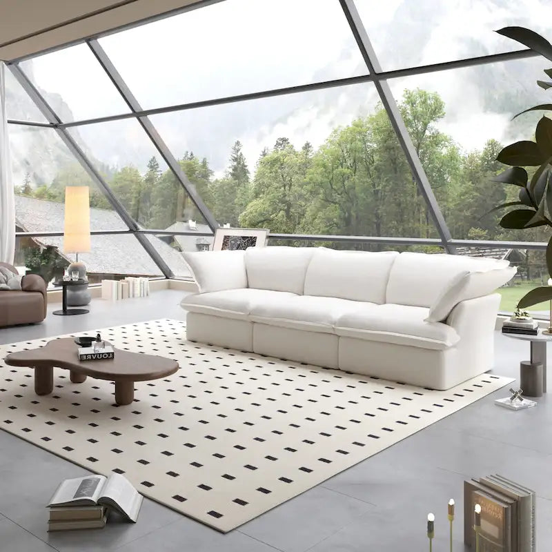 Contemporary 3-Seat Modular Sectional Sofa for Living Room - Comfortable Convertible Couch - image 1