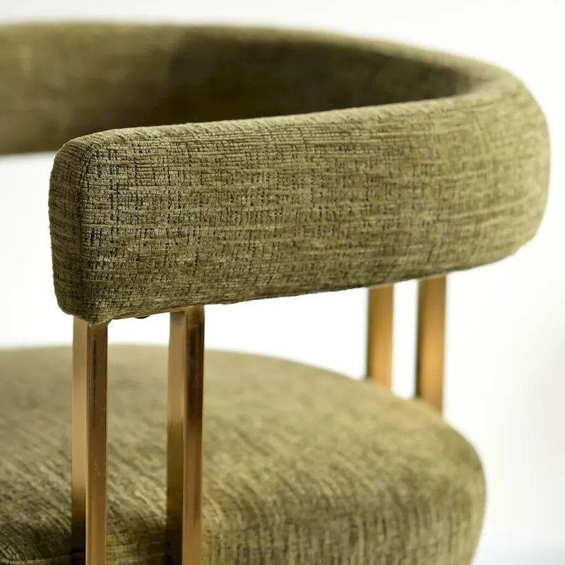 Set of 2 Chenille Upholstered Armchairs - image 19