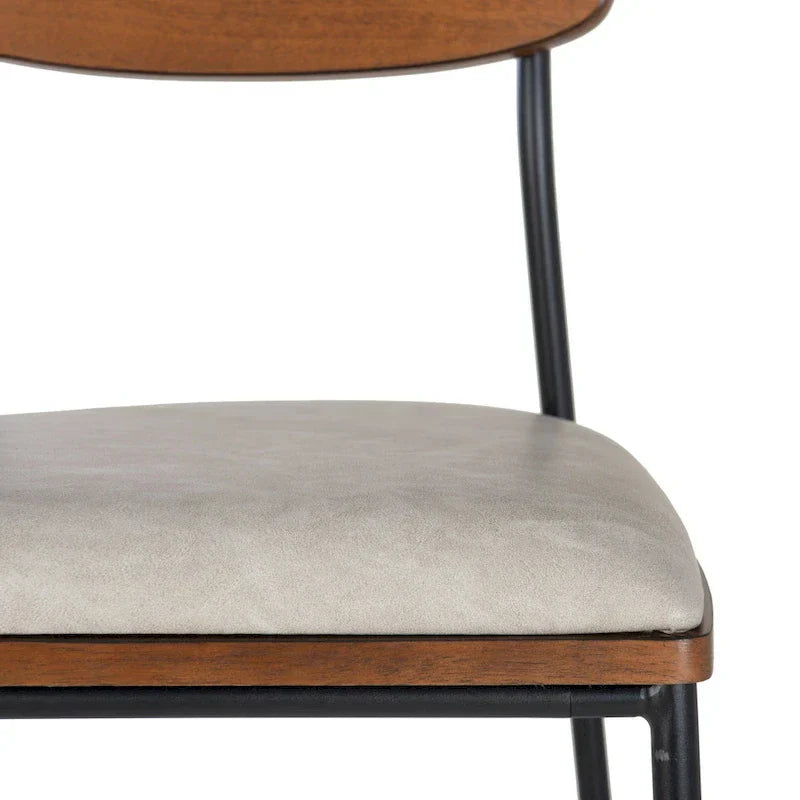 Lowrey 25-Inch Counter Stool with Metal Frame and Faux Leather Upholstery - image 11