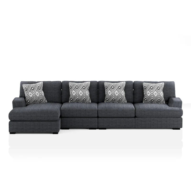 Furniture of America Kintra Modern Chenille Upholstered Large L-Shaped Sectional - image 13