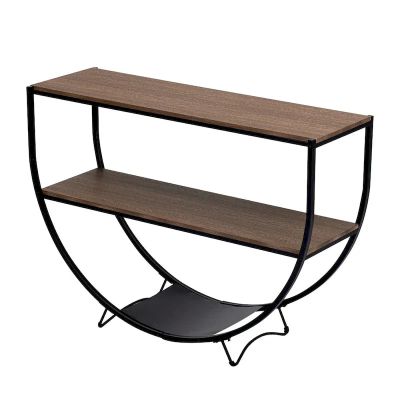 Merax Rustic Industrial Demilune Console Table - image 13