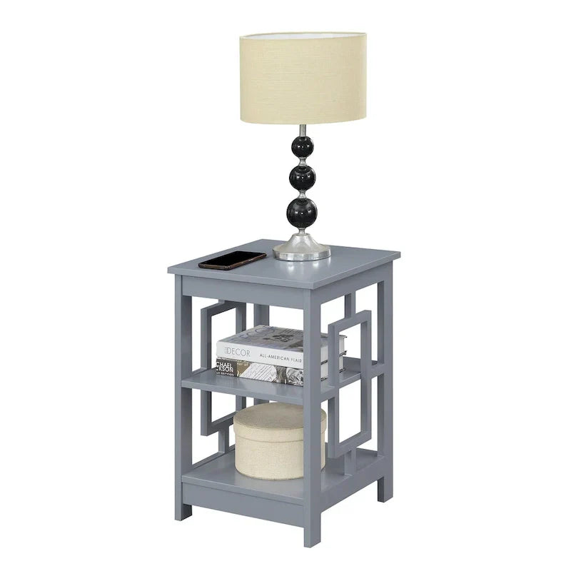 Convenience Concepts Town Square End Table Featuring Shelves - image 18