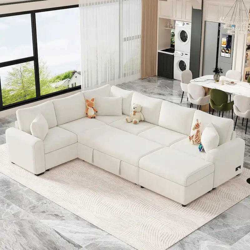 Sectional Sofa Pull-out Sofa Bed Sleeper - image 4