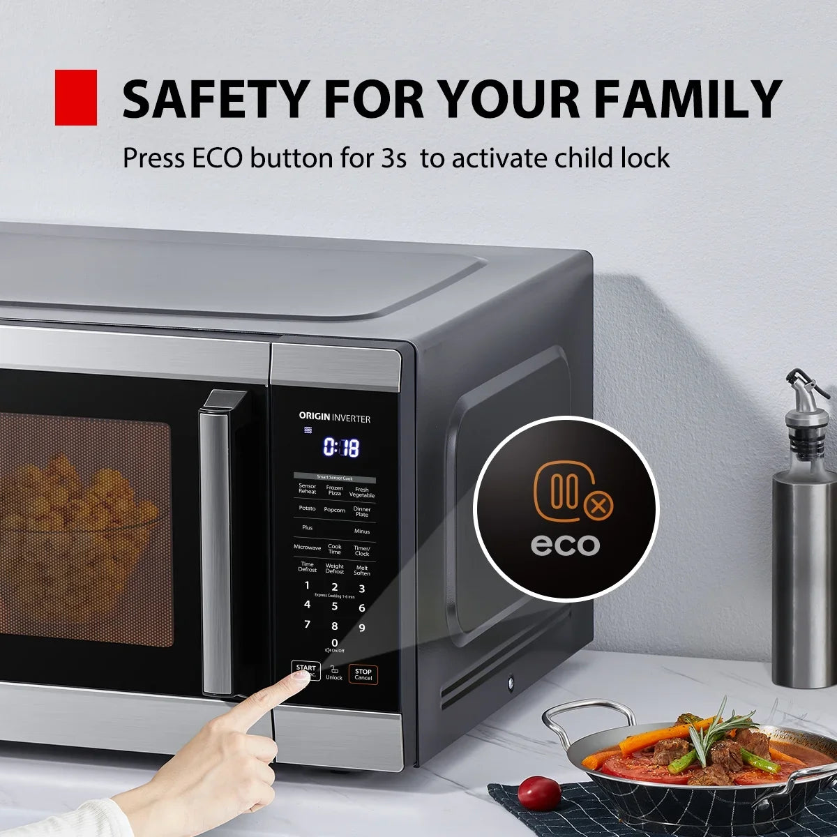 Toshiba 2.2 cu. ft. 24.4'' Microwave Oven in Stainless Steel - image 10