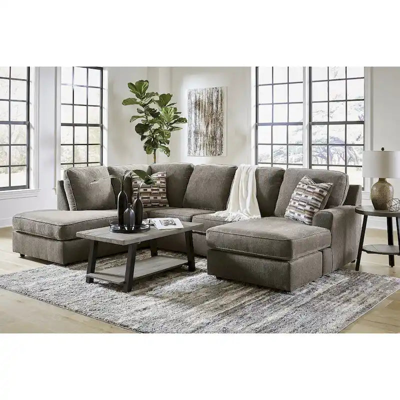 Signature Design by Ashley O'Phannon Putty 2-Piece Sectional Sofa with Chaise - Dimensions: 125W x 86D x 38H - image 8