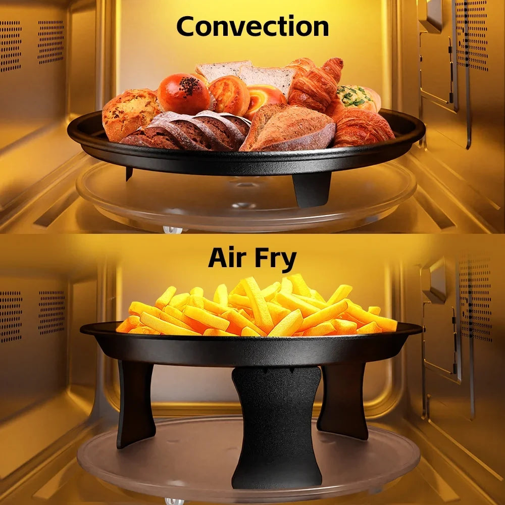 Galanz 0.9 Cu ft Air Fry Countertop Microwave, 900 Watts, Stainless Steel, New - image 9