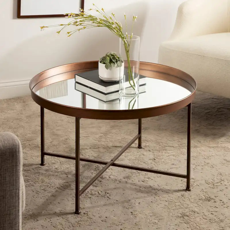 Kate and Laurel Celia 28.25-Inch Round Metal Coffee Table - image 13