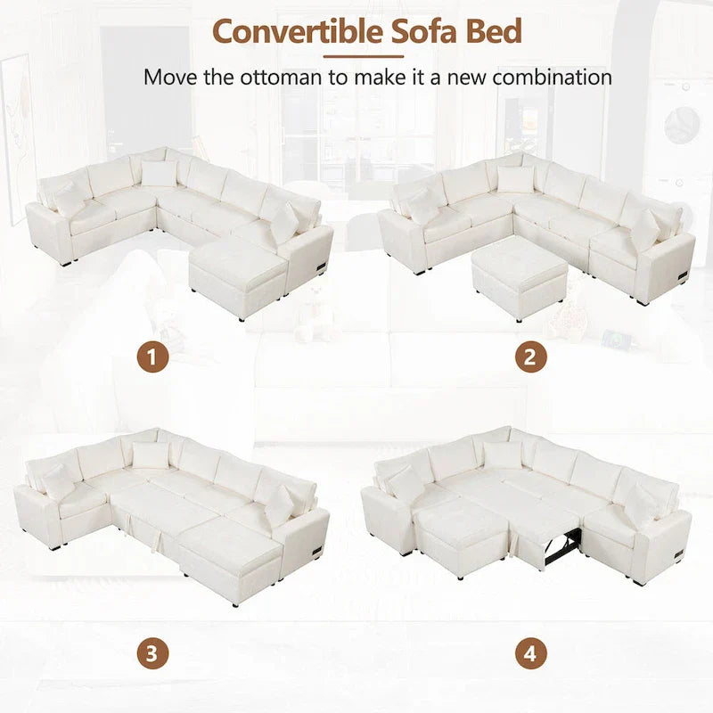 Sectional Sofa Pull-out Sofa Bed Sleeper - image 24