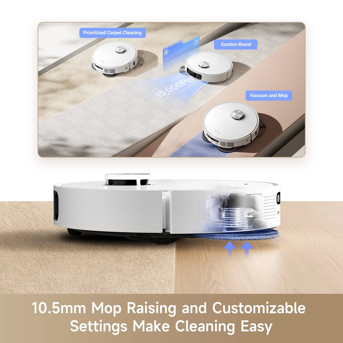 Dreame 2-in-1 Robot Vacuum and Mop, Auto Mop Raising, 7000Pa Suction, Self-Emptying Base, L20 Ultra - image 20